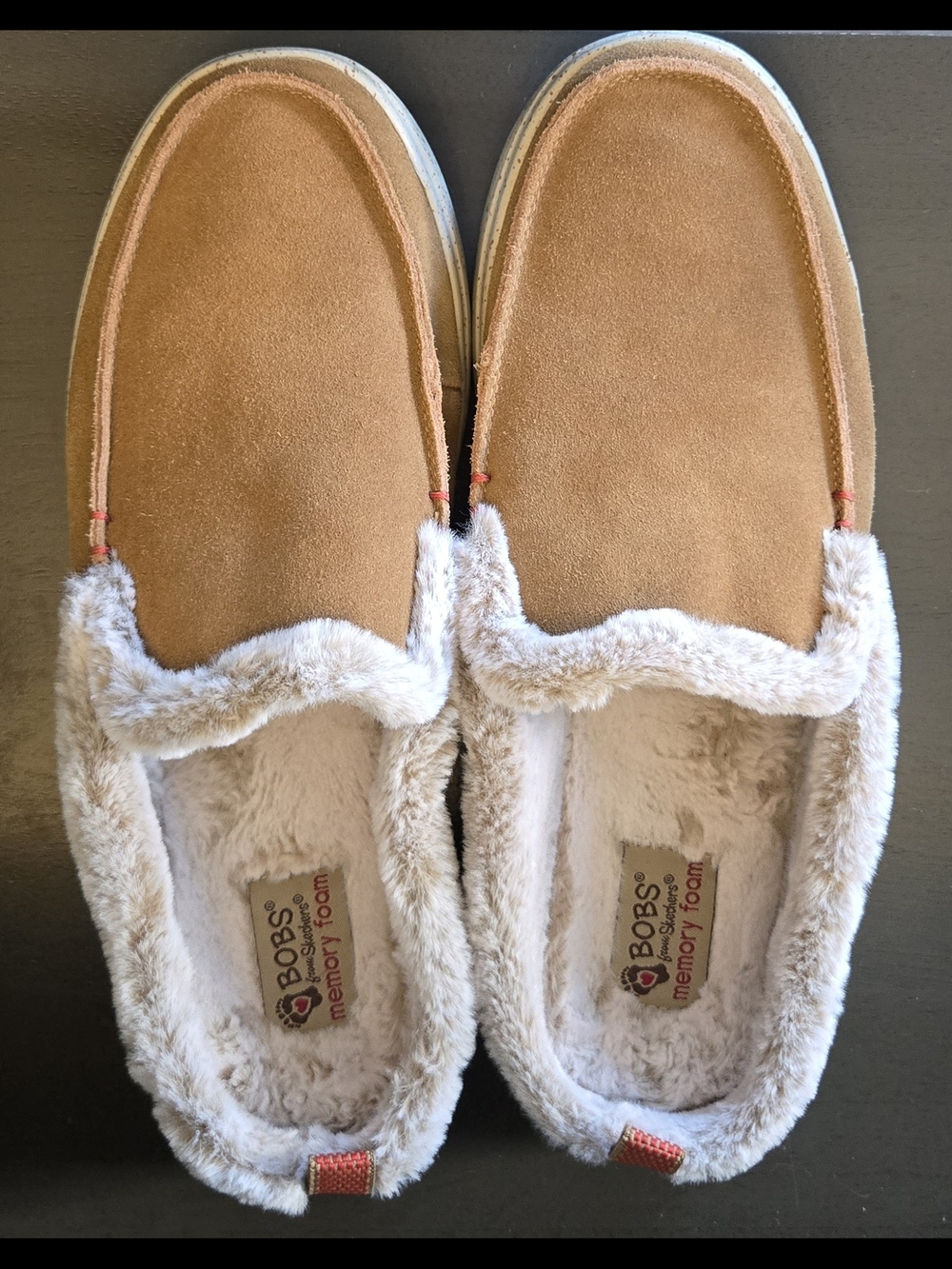 BOBS from Skechers slip-on fuzzy slippers
